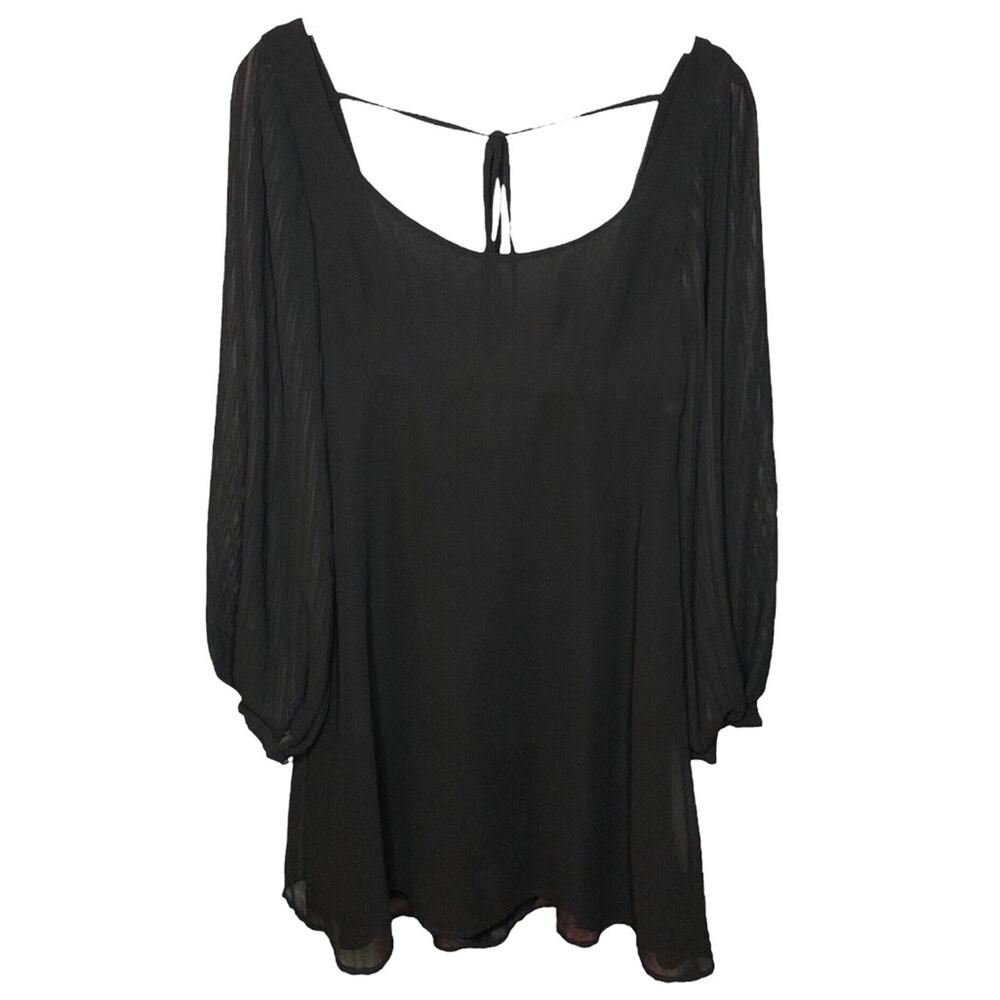 Urban Outfitters Balloon Sleeve Babydoll Dress Black Size 2